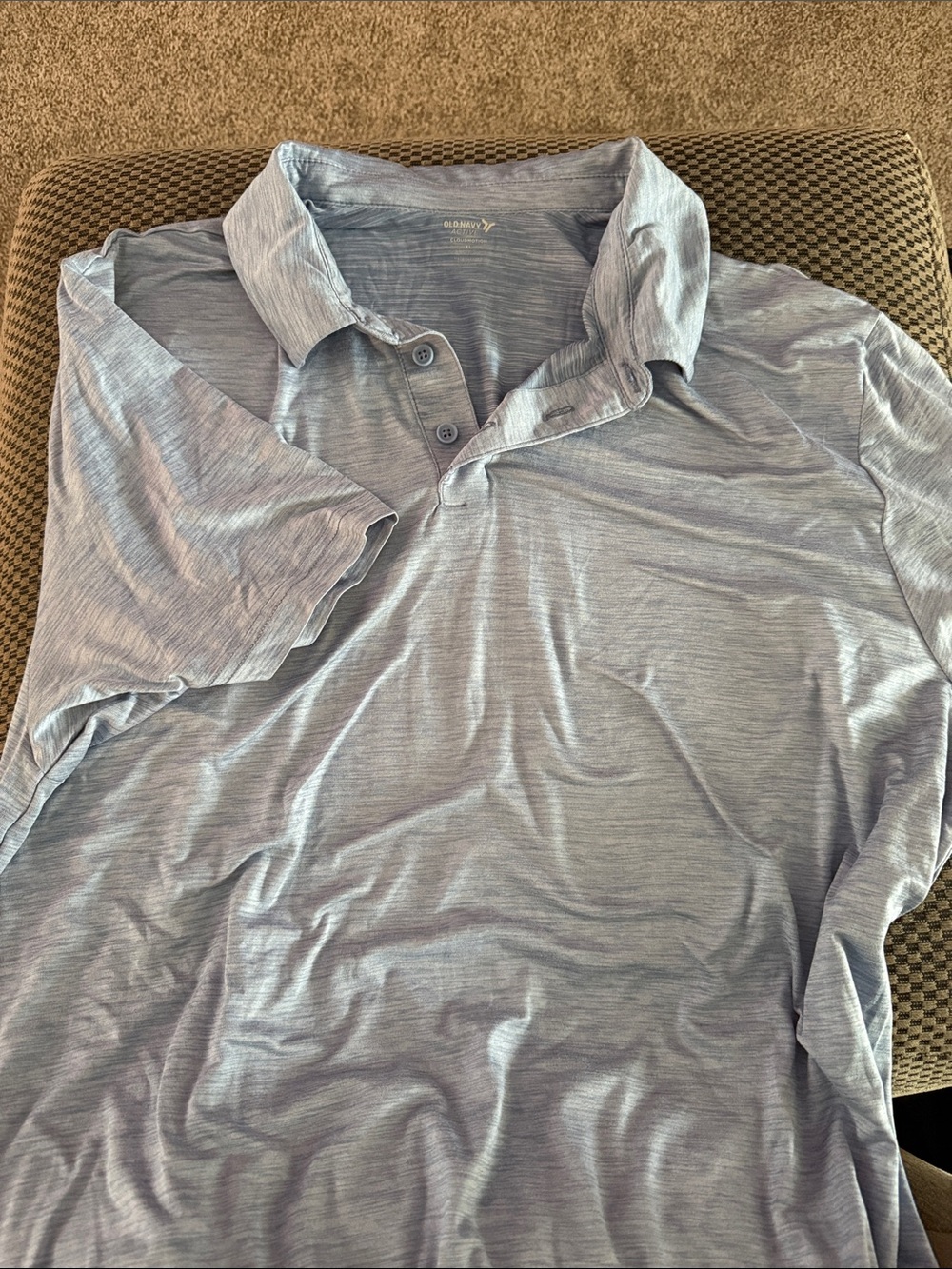 Old Navy Light Blue Heather Polo Shirt